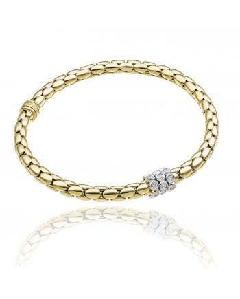 Bracelet élastique Chimento Stretch Spring en or jaune avec diamants