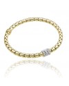 Bracelet élastique Chimento Stretch Spring en or jaune avec diamants