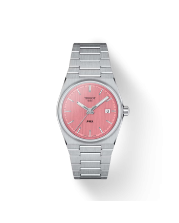 Orologio Tissot PRX con Quadrante Rosa e Bracciale in Acciaio 35 mm