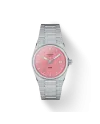 Tissot PRX watch with pink dial and 35 mm steel bracelet