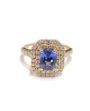Crivelli Ring in Rose Gold with Diamonds and Sapphire