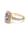 Crivelli Ring in Rose Gold with Diamonds and Sapphire