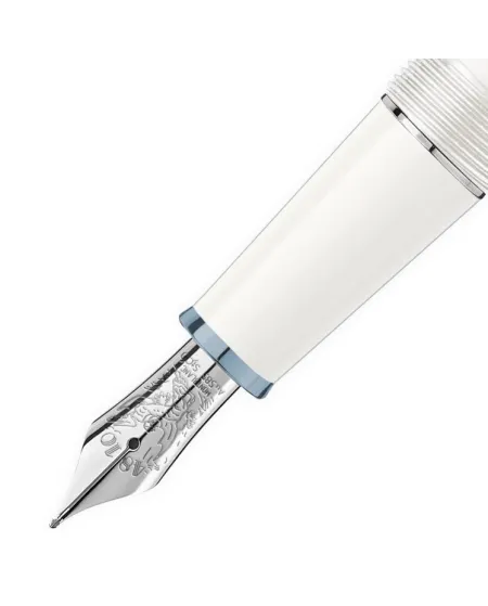 Stylo Stiograph Montblanc Meisterstück Glacier Classique Blanc