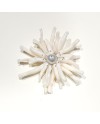 Broche Malafimmina en Argent avec Corail Blanc et Perles