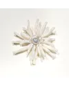 Spilla Malafimmina in Argento con Corallo Bianco e Perle