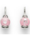 Chantecler Mono Orecchino medio Campanella double face, in argento e smalto rosa, con sirena