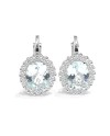 Crivelli earrings in white gold with aquamarine and diamonds