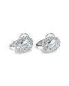 Boucles d'oreilles Crivelli en or blanc avec aigue-marine et diamants