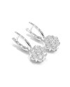 Boucles d'oreilles pendantes Crivelli en or blanc avec diamants