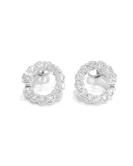 Boucles d'oreilles Crivelli en or blanc et diamants