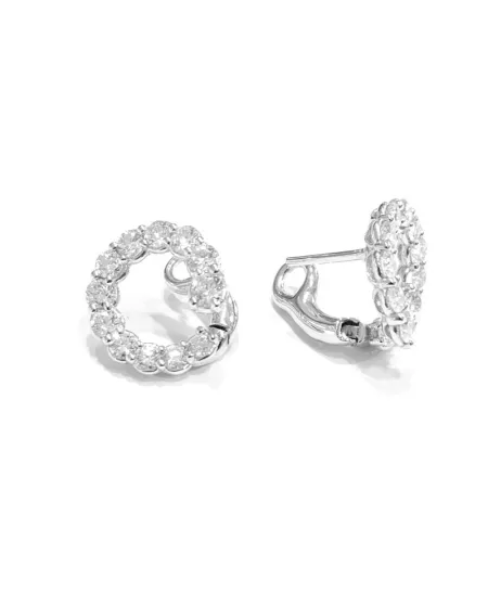 Boucles d'oreilles Crivelli en or blanc et diamants