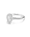 Crivelli Ring in White Gold with Pear Diamond and Diamonds