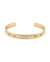 Bracelet Gucci Icon Blooms en or jaune et émail blanc