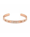Gucci Icon Blooms Bangle in Rose Gold with White Enamel