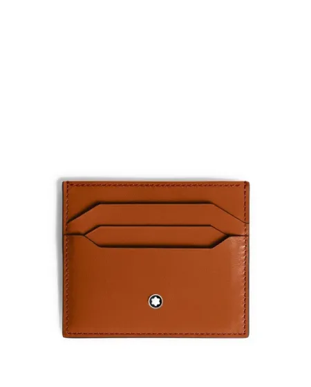 Porte-cartes Montblanc Meisterstück en cuir rouille avec 6 compartiments