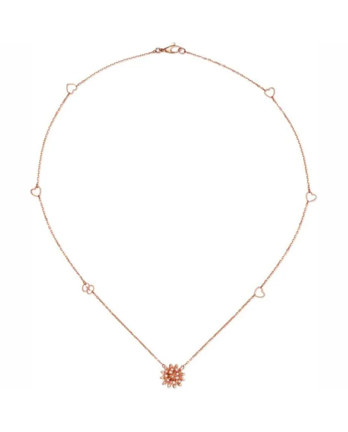 Collier Gucci Flora en or jaune fleur et diamants dans les pistils