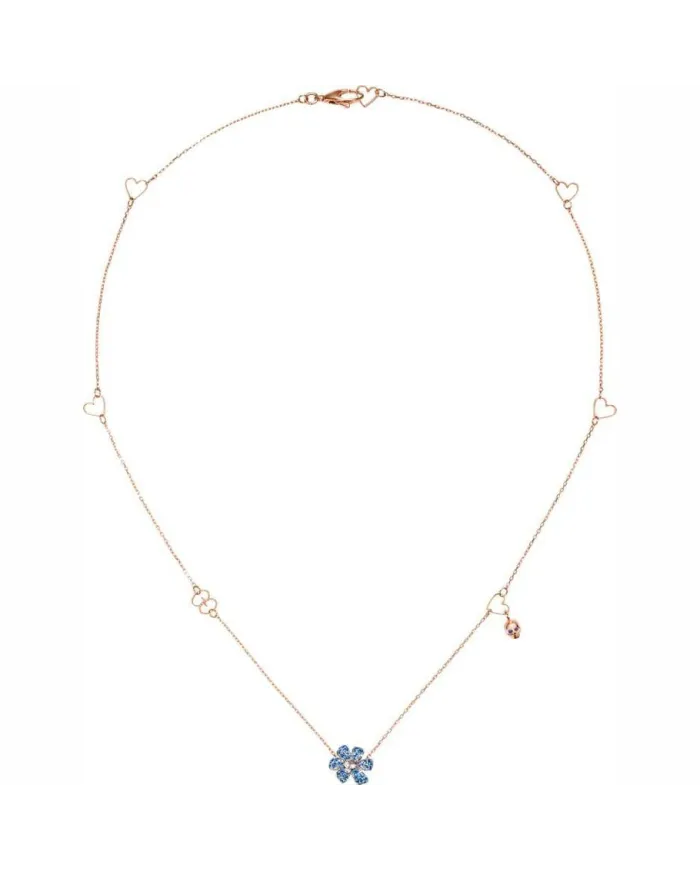 Gucci Flora Necklace in Rose and White Gold with Flower Pendant