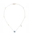 Collana Gucci Flora in Oro Rosa e Bianco con Pendente a Fiore