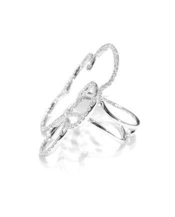 Anello Crivelli in Oro Bianco con Fiore di Diamanti