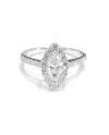 Crivelli Ring in White Gold with Marquise Diamond and Diamonds