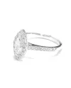 Anello Crivelli in Oro Bianco con Diamante Marquise e Diamanti