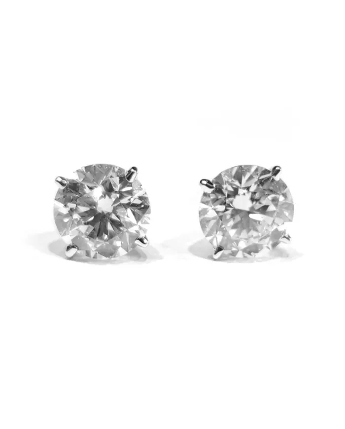 Crivelli Light Point Earrings in White Gold and Diamonds 2.40 ct