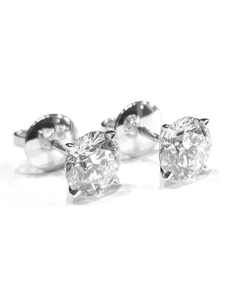 Crivelli Light Point Earrings in White Gold and Diamonds 2.40 ct