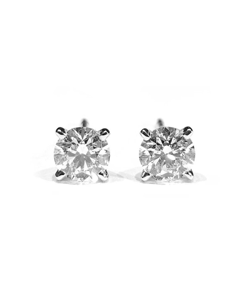 Crivelli Light Point Earrings in White Gold and 1 ct Diamonds