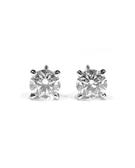 Boucles d'oreilles Crivelli Light Point en or blanc et diamants 1 ct