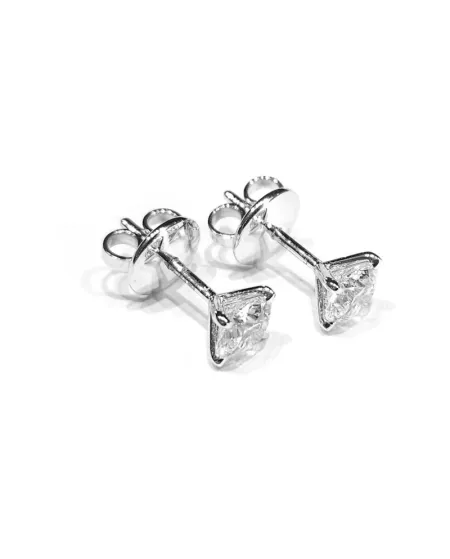 Orecchini Punto Luce Crivelli in Oro Bianco e Diamanti 1 ct