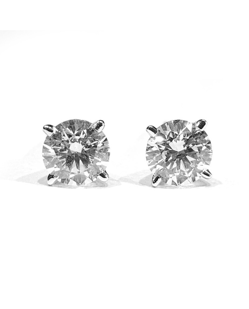 Crivelli Light Point Earrings in White Gold and 1.04 ct Diamonds