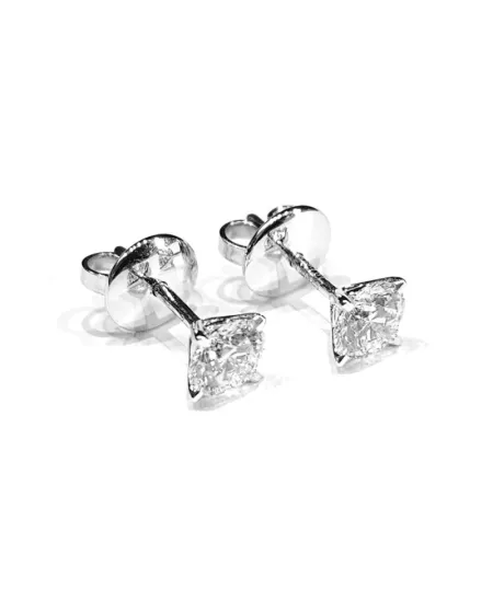Crivelli Light Point Earrings in White Gold and 1.04 ct Diamonds