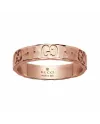 Anello Gucci Icon in oro rosa martellato 18 carati 4 mm YBC414006002
