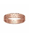 Bague Gucci Icon en or rose martelé 18 carats 4 mm YBC414006002