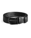 Montblanc Belt in Black Horseshoe PVD Leather