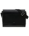 Cartella Messenger Pineider Daily in Pelle Nera Liscia