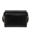 Pineider Daily Messenger Briefcase in Smooth Black Leather