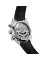 Chronographe automatique Tag Heuer Carrera Glassbox bleu avec bracelet en cuir