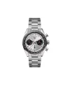 Cronografo Automatico Tag Heuer Carrera Glassbox Argento con Cinturino in Acciaio