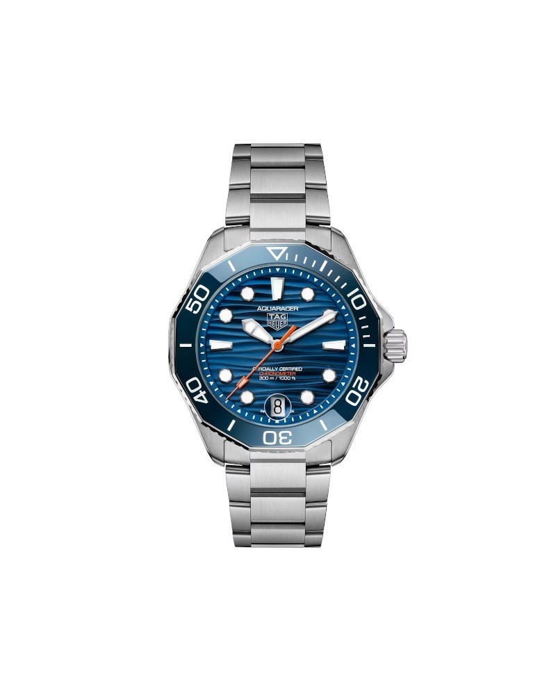 Montre Tag Heuer Aquaracer 300 Professional Date bleue avec bracelet en acier