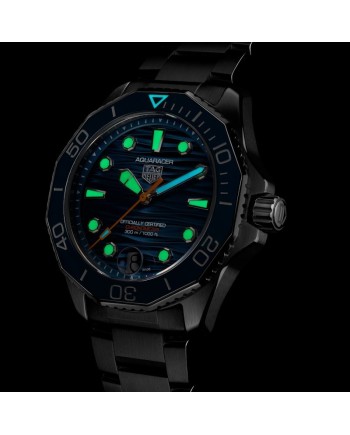 Montre Tag Heuer Aquaracer 300 Professional Date bleue avec bracelet en acier