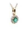 Crivelli Choker in Rose Gold with Diamonds and Emerald