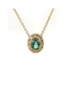 Crivelli Choker in Rose Gold with Diamonds and Emerald