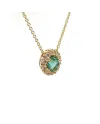 Crivelli Choker in Rose Gold with Diamonds and Emerald