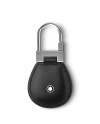 Porte-clés Montblanc Meisterstück en cuir noir avec acier effet vintage