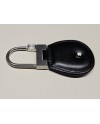 Montblanc Meisterstück Keyring in Black Leather with Vintage Effect Steel