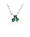 Crivelli Necklace in White Gold with Emeralds