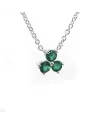 Crivelli Necklace in White Gold with Emeralds