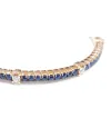 Bracciale Tennis Elastico Crivelli in Oro Rosa con Diamanti e Zaffiri