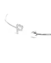 Bracelet Crivelli Rigide Ouvert en Or Blanc Lettre "P" avec Diamants et Coeur